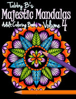 Majestic Mandalas Volume 4 Adult Coloring Book: 60 Unique Mandalas repeated on black background pages