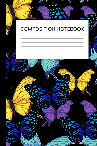 Butterfly Collage: Pretty Composition Notebook For girls. Great For Class Notes. Journaling. Jotting Down Ideas. Sketches (College Ruled)