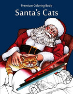 Santa's Cats: Christmas Adult Coloring Book