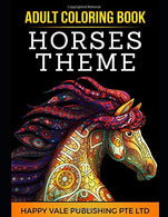 Adult Coloring Book: Horses Theme