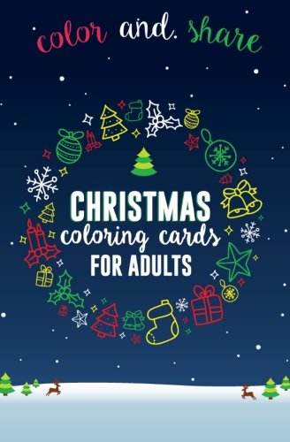 Christmas Coloring Cards for Adults: Adult Coloring Cards to Color and Share for Christmas - Postcard Coloring Book Christmas (Mini Coloring Books f