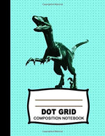 Dot Grid Composition Notebook: Beautiful and Large (8.5 x 11 inches) - 100+ Dotted Pages Black Dotted Notebook - Jurassic Age Journal for School and