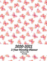 2020 - 2021 Butterfly Full Size 2-Year Monthly Planner 8.5x11: 24 month Planahead Monthly Calendar Planner - Simple Pretty Monthly Planner - Get ...