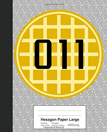 Hexagon Paper Large: Eleven Waffle 011 Book (Weezag Hexagon Paper Large Notebook)