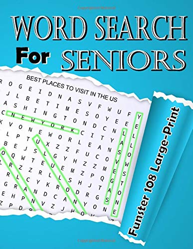 word search for seniors: Funster 108 Large-Print Puzzles to Complete Brain Workouts for Adults