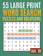 55 Large Print Word Search Puzzles And Solutions: Activity Book for Adults and kids | Word Search Puzzle: Wordsearch puzzle books for adults ... &am