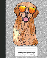 Hexagon Paper Large: Book Golden Retriever Labrador Dog (Weezag Hexagon Paper Large Notebook)