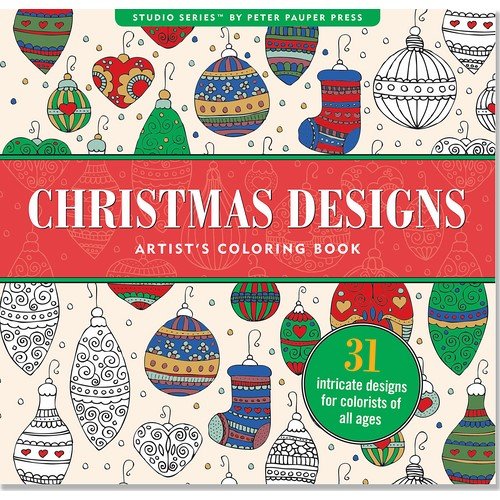 Christmas Designs Adult Coloring Book (31 stress-relieving designs) (Studio)