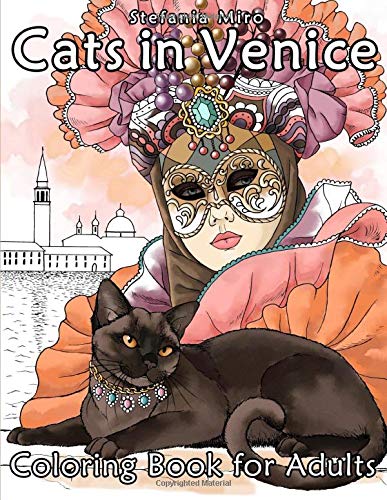 Cats in Venice: Coloring book for adults