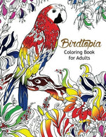 Bird Topia Coloring Book For Adults: Stress Relief Coloring Book For Grown-ups Paisly. Henna and Mandala Parrot. Budgerigar. Lovebird. Owl. Pigeons.