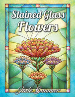 Stained Glass Flowers: An Adult Coloring Book with 50 Inspirational Flower Designs of Roses. Lillies. Tulips. Cherry Blossoms. and More!