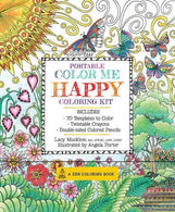 Portable Color Me Happy Coloring Kit: Includes Book. Colored Pencils and Twistable Crayons (A Zen Coloring Book) by Lacy Mucklow (2016-01-04)
