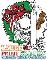 Large Print Adult Color by Number Coloring Book: Christmas Winter Wonderland: Beautiful and Festive Holiday Adult Coloring Activity Book for ... and
