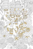 Zen Garden Gold Foil Coloring Poster