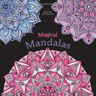 Magical Mandalas: Colour in and relax; a colouring book for adults with black background (stress reduction)