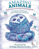 RELAXING Grown Up Coloring Book: Amazing Animals - For Relaxation. Meditation. Stress Relief. Calm And Healing (Zen Art Therapy with Mandala Designs