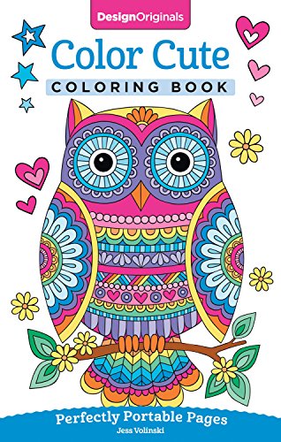 Color Cute Coloring Book: Perfectly Portable Pages (On-the-Go Coloring Book) (Design Originals) Extra-Thick High-Quality Perforated Pages; Convenien