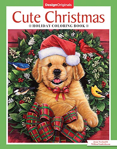 Cute Christmas Holiday Coloring Book (Design Originals) 32 Kittens. Puppies. and Other Critters in One-Side-Only Designs on High-Quality Extra-Thick